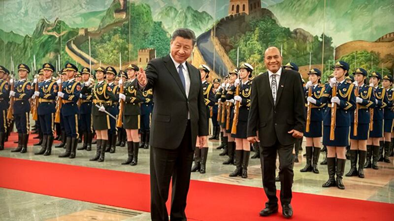 2020年1月6日,中国领导人习近平在北京人民大会堂会见外宾。(美联社)
